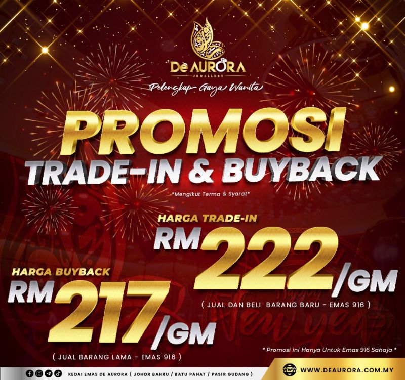 PROMOSI TRADE-IN (RM 222/G !!!) & BUYBACK (RM219/G !!!)