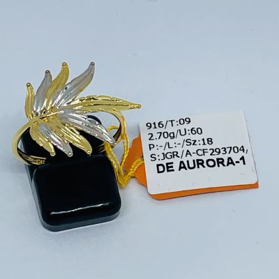 Cincin Fesyen 916 - DAUN GANJA 2C