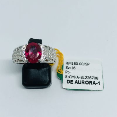 Cincin Perak 925 - BATU MERAH