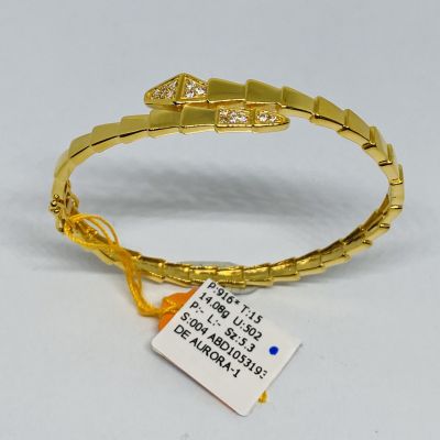 Bangle 916 - CATERPILLAR STONE 1C