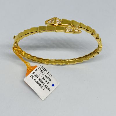 Bangle 916 - CATERPILLAR STONE 1C