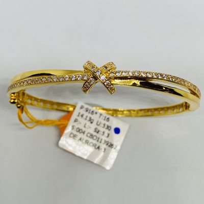 Bangle 916 - TIE KNOT STONE 1C
