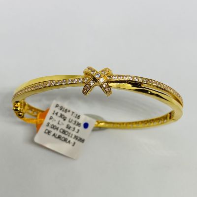 Bangle 916 - TIE KNOT STONE 1C