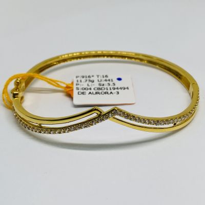 Bangle 916 - WISHBONE STONE 1C