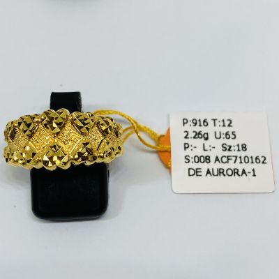 Cincin Fesyen 916 - PASIR STAMPING