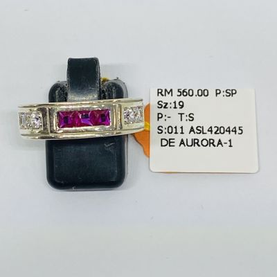 Cincin Perak 925 - BATU MERAH