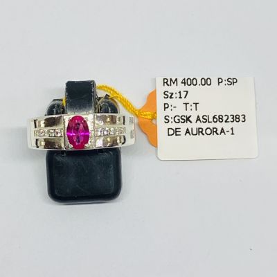Cincin Perak 925 - BATU MERAH