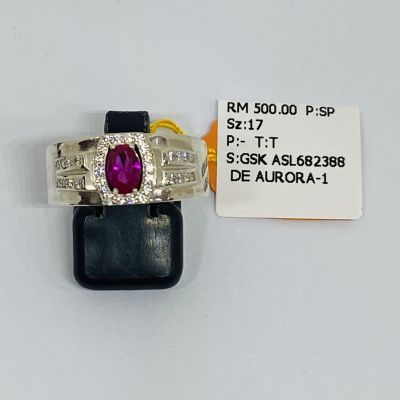 Cincin Perak 925 - BATU MERAH