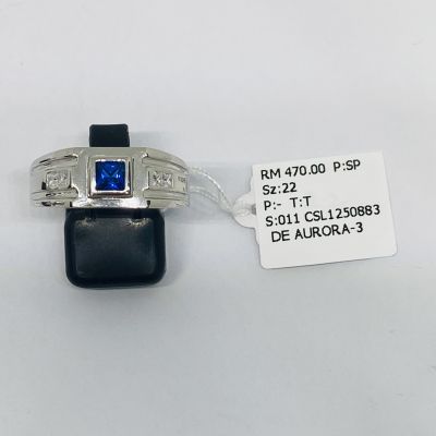 Cincin Perak 925 - BATU BIRU