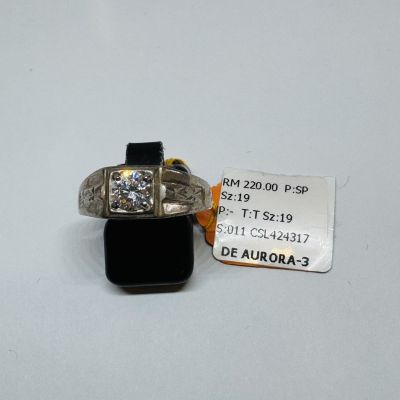 Cincin Perak 925 - BATU PUTIH 
