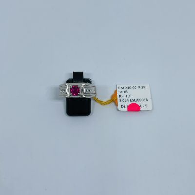 Cincin Perak 925 - BATU MERAH