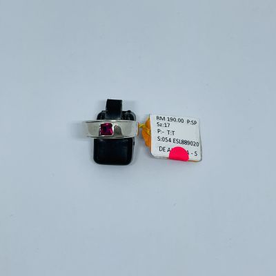 Cincin Perak 925 - BATU MERAH