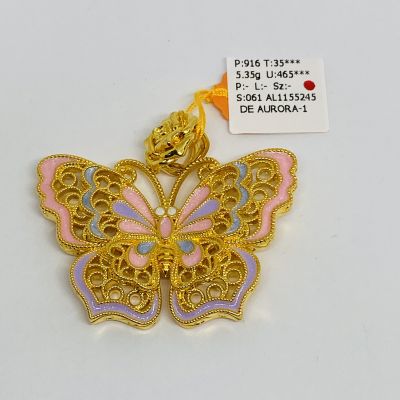 Loket 916 - BUTTERFLY HARDGOLD 