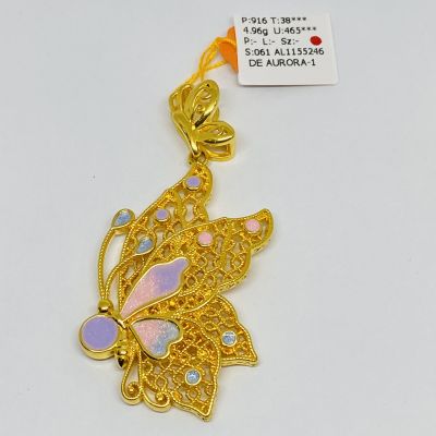 Loket 916 - BUTTERFLY HARDGOLD 