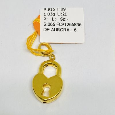 Pandora 916 - HARDGOLD PADLOCK 1C