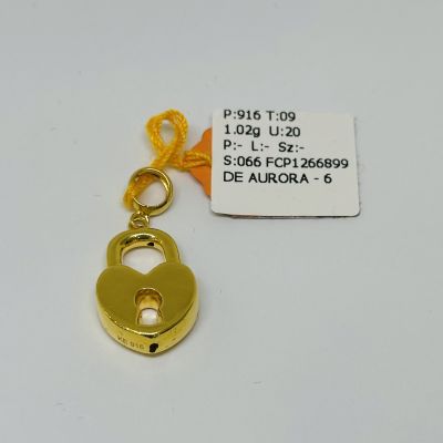 Pandora 916 - HARDGOLD PADLOCK 1C