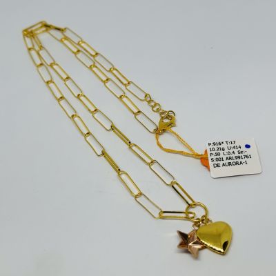 Rantai Leher 916 - CHOKER PAPERCLIP 3C