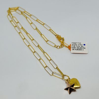 Rantai Leher 916 - CHOKER PAPERCLIP 3C