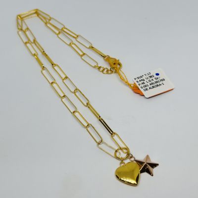 Rantai Leher 916 - CHOKER PAPERCLIP 3C