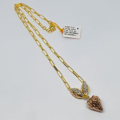 Rantai Leher 916 - CHOKER PAPERCLIP STRAWBERRY 3C