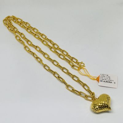 Rantai Leher 916 - CHOKER PAPERCLIP LOVE 1C