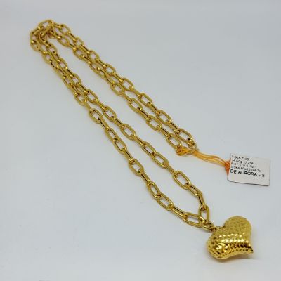 Rantai Leher 916 - CHOKER PAPERCLIP LOVE 1C