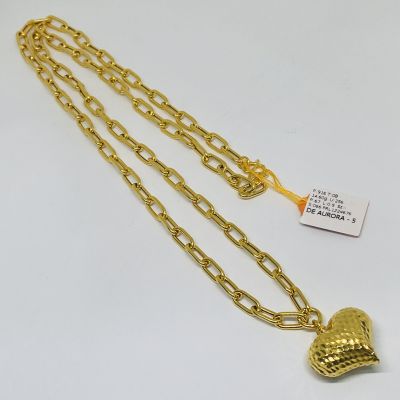 Rantai Leher 916 - CHOKER PAPERCLIP LOVE 1C