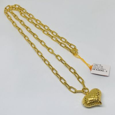 Rantai Leher 916 - CHOKER PAPERCLIP LOVE 1C