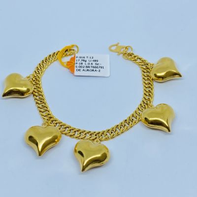 Rantai Tangan 916 - LIPAN  GANTUNG LOVE